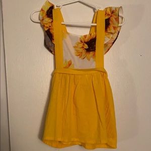 🌿Sunflower Pinafore Dress